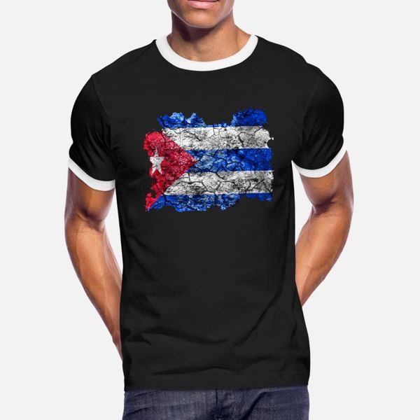 

cuba vintage flag t shirt men print cotton crew neck gents famous breathable spring pictures shirt