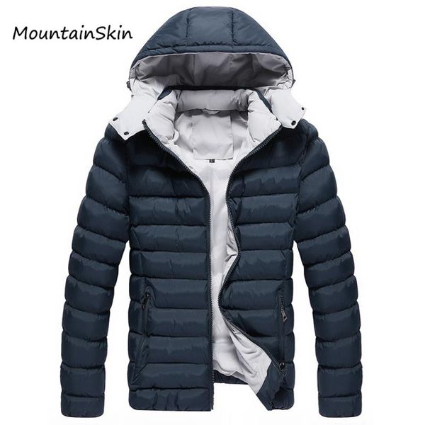 

mountainskin men winter jacket hooded men parkas casual warm male hoodies fashion thick thermal coats brand clothing la142, Black
