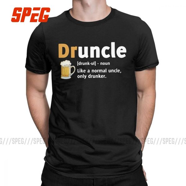 

druncle drunkle drunk uncle beer funny t shirt for man short sleeved gift for uncle plus size tees cotton t-shirt