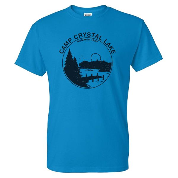 

camp crystal lake письмо и шаблон печати футболки для мужчин повседневная мода с коротким рукавом o-образным вырезом футболка tops хлопок му