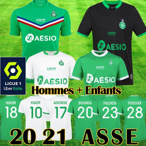 

20 21 maillot as etienne soccer jerseys 2020 2021 maillot asse etienne khazri aouchiche beric nordin hamouma football shirts equipment, Black;yellow