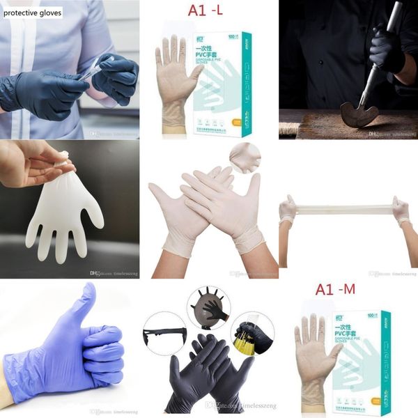 

latex nitrile 100pcs/lot glove protective glove gloves disposable gloves rubber glove pvc safet sby11