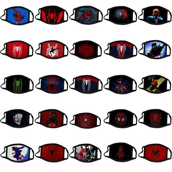 

5 mouth breathable masks cartoon anti windproof mask anti-dust cotton face spiderman reusable pollution for kids lsfsf pp2006