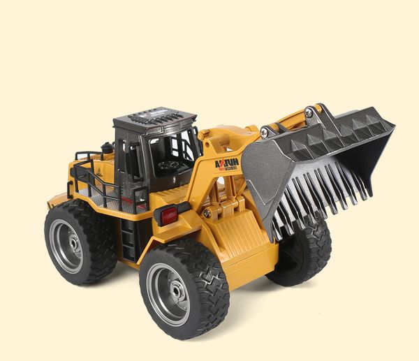 

child toy six channel alloy version loaded bulldozer models wireless remote control cars multi functional project forklift