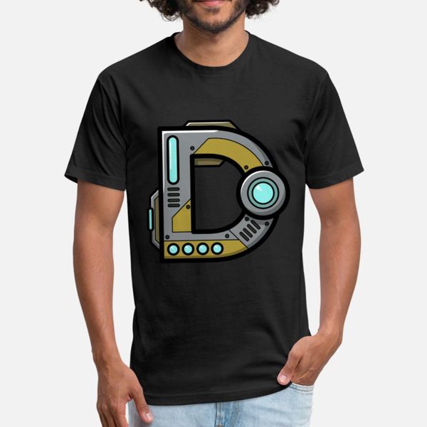 

initial letter character gift present robot name d t shirt men create tee shirt size s-3xl clothing famous basic summer vintage shirt