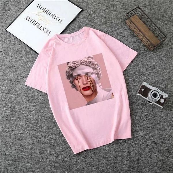 

женщины тенниска женщины змеи забавная печати футболка девочка ulzzang harajuku tshirt девушка 90с graphic футболка на лето, корабль падения, White