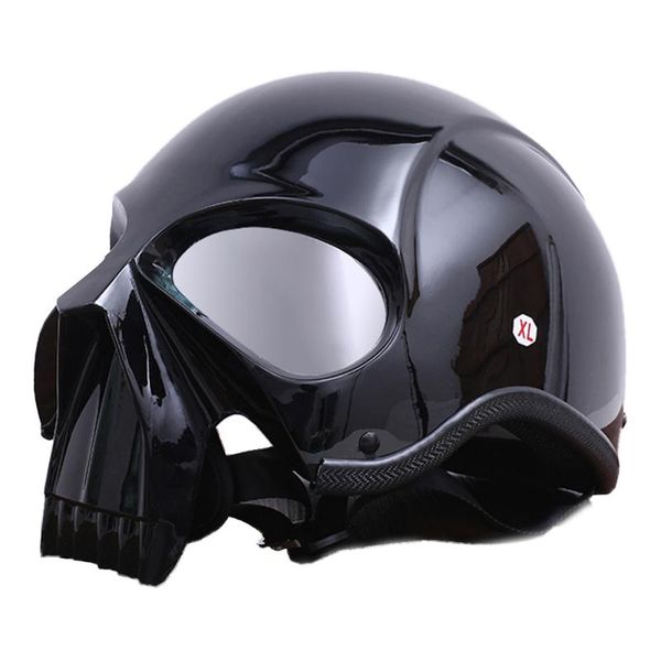 

amz motorcycle helmet horror skull vintage moto retro modeling crash helmet motorbike half face for motorcycle
