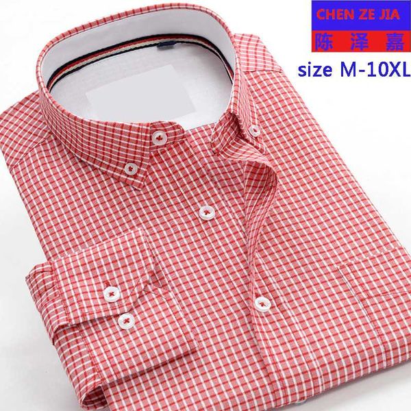 

new arrival cotton fashion plaid mens long sleeve shirts formal autumn very big large plus size -7xl8xl9xl 10xl, White;black