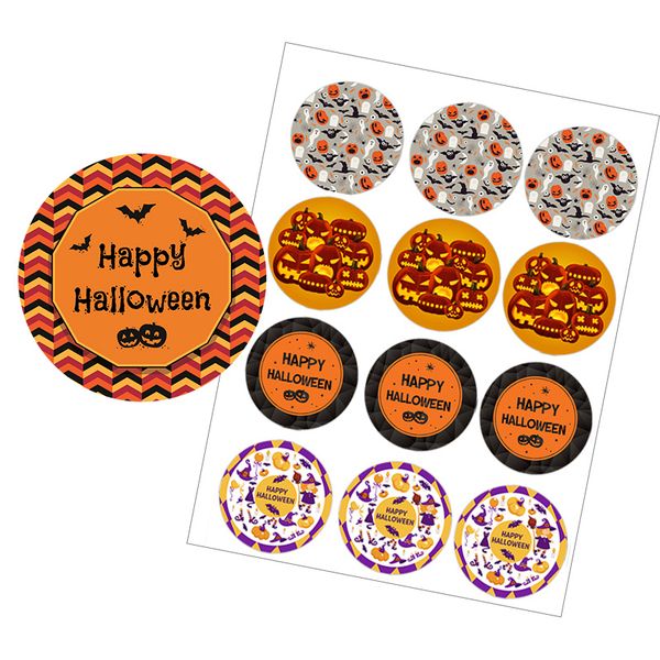 

pumpkin ghost packaging sealing diy halloween gift stickers labels decoration treat or trick favors