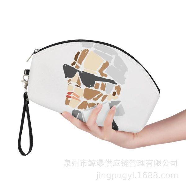 

женская круглый рот холдинг мини косметический мешок для хранения сумки женщин