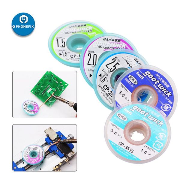

desoldering braid solder remover sucking tin wire bga absorbtion line 1.5-3.5cm width solder wire for phone repair