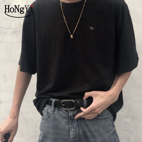 

hongyi leather men's belt classic pin buckle design fashion modern youth jeans decorative new belt, Black;brown