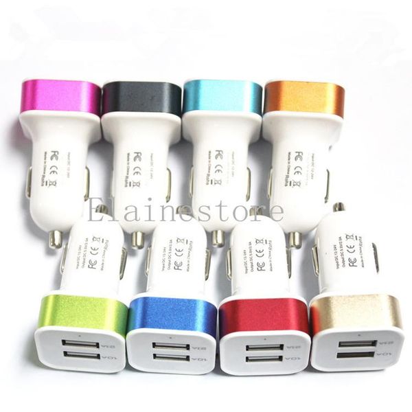 

2020 new 2 usb universal car charger dual port usb charger adapter for samsung galaxy s10 note10 s5 note4 charger adapter