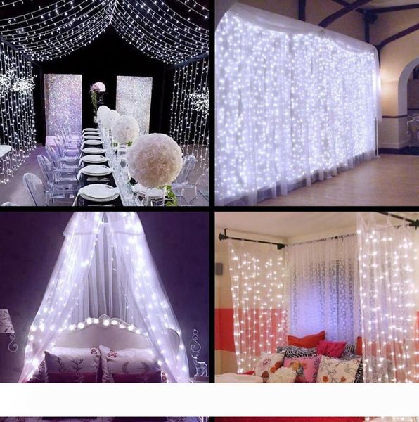 

1600 led lights 10*5m curtain lights, led lighting strings flash fairy festival party light christmas light wedding decor