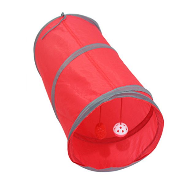 

25x50cm with balls play fun small foldable polyester pet tunnel portable rest