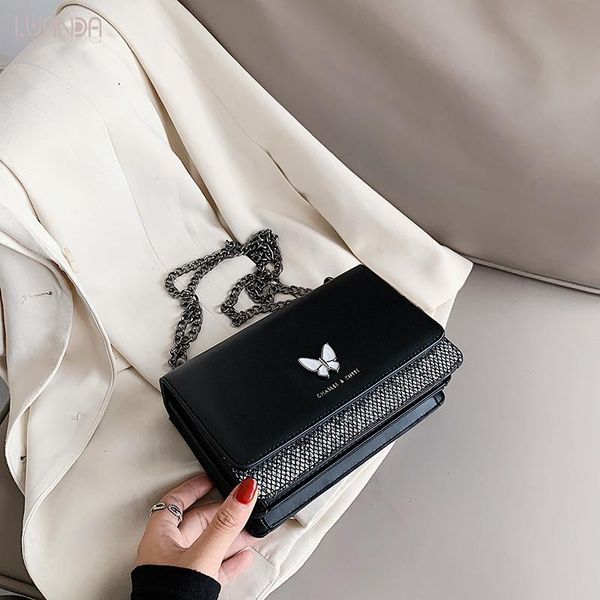 

new 2020 women famale messenger trend fashion chain bags girl handbag crossbody lady leather shoulder for women