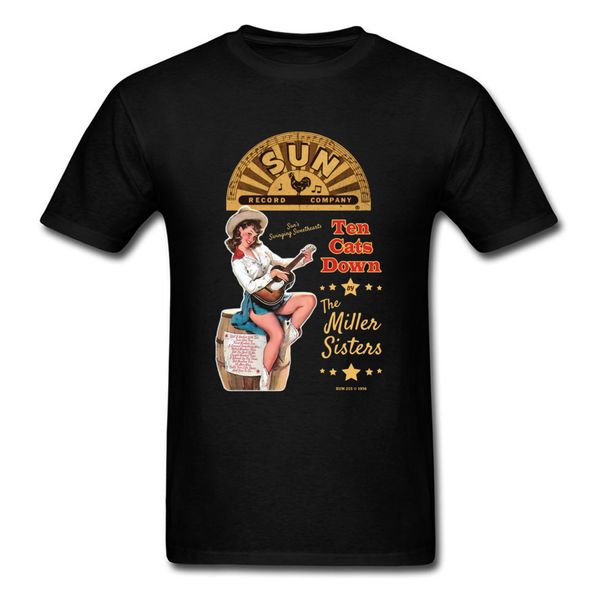

rockabilly rock hardcore guitar classic t shirts vintage electric music techno 100% cotton men's t-shirt pin up t shirt