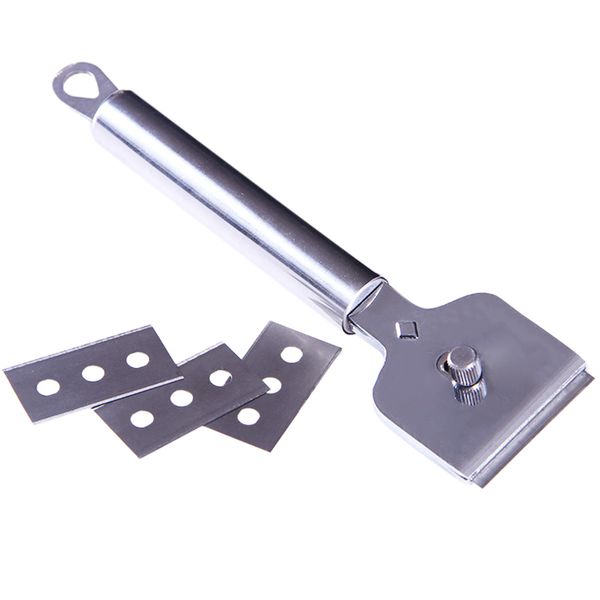 

detachable with hanging hole cleaning scraper stainless steel double sided glass