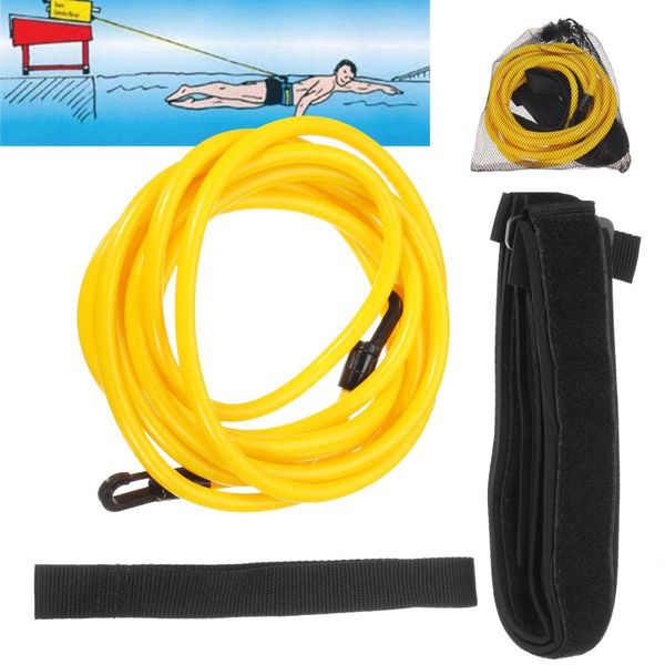 

swim training resistance belt adults children exerciser belt traction resistance swim cords drag with pockets