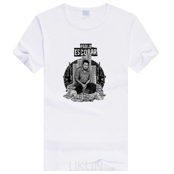 

pablo escobar футболка медельин картель gangster sicario mafia hitman plata plomo новые тенденции tee shirt печать повседневный замыкание