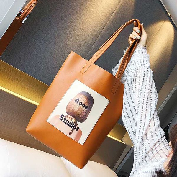 

women's handbag women bags pu leather big shoulder bag female designer vintage handle bag ladies tote printing