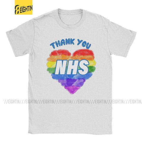 

men's thank you kindered rainbow nhs t shirt heroes nurses doctors social distance cotton short sleeve tee shirt gift t-shirt