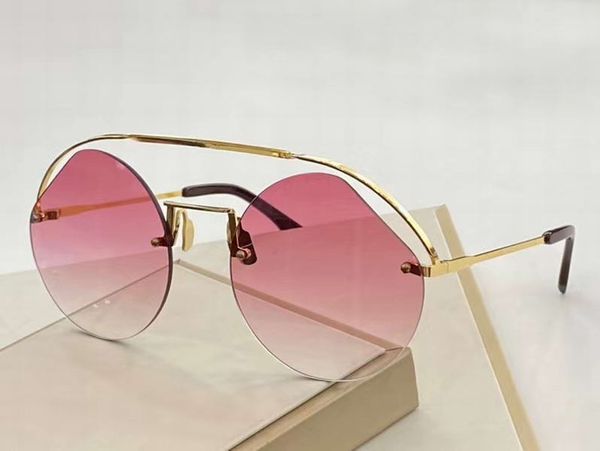 

0325/s silver/blue shaded round sunglasses lunette de soleil fashion women ribbons sunglasses with box, White;black