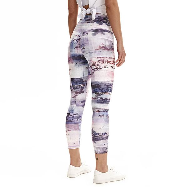 

lu leggings yoga sports digital print color high waist boddy building indoor yogaworld tights casual clothing lu 32 lu-women yoga, White;red