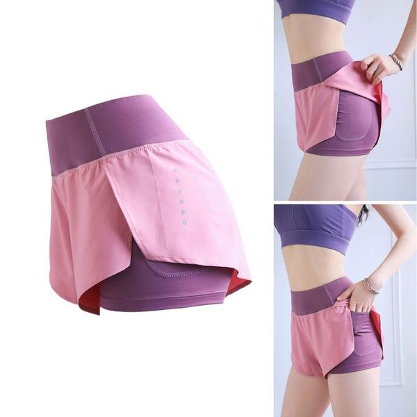 

yoga outfits women running gym snug breathable quick dry pocket shorts, White;red