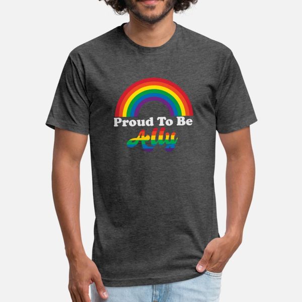 

lgbt ally t shirt men designer tee shirt o neck male interesting authentic summer style pictures shirt