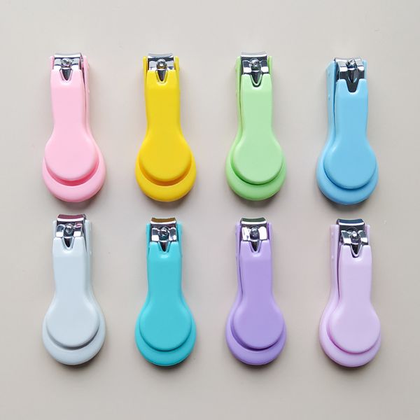 

8 colors creative cartoon solid color baby nail clipper new cute children nail care cutlery scissors infant nail clippers m2664