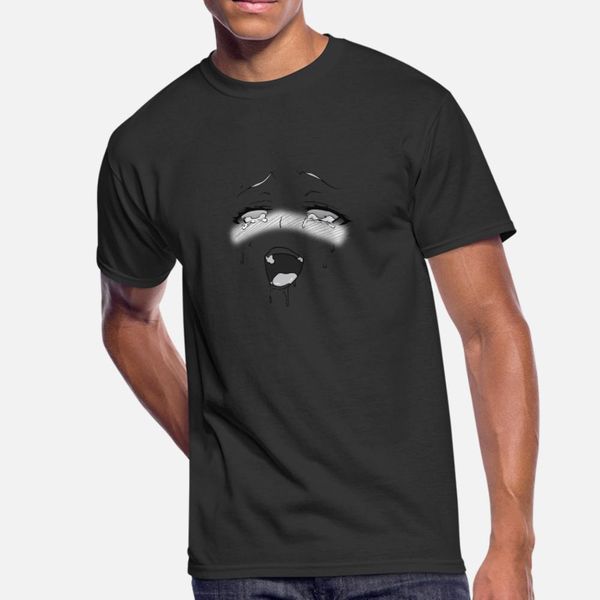 

ahegao t shirt men custom cotton euro size s-3xl costume anti-wrinkle basic summer leisure shirt