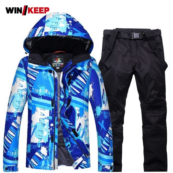 

skiing suits winter 2021 bright color snowboard hooded windbreaker jacket snow overall mens suit mountain camping warm tracksuit