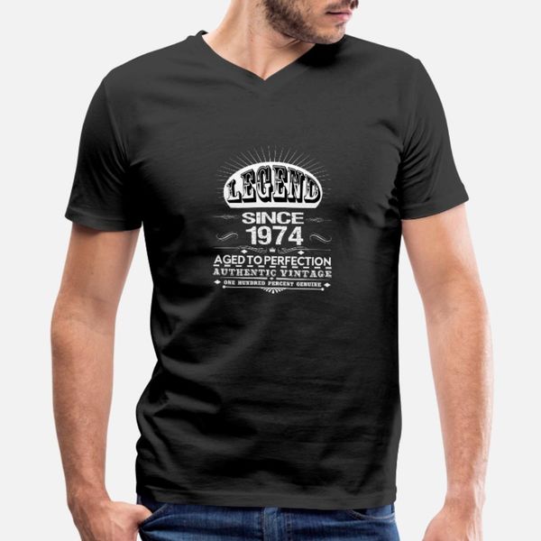 

легенда с 1974 тенниской мужчин размер печатью хлопка s-3xl outfit подарки аутентичного летом оригинала рубашки, White;black