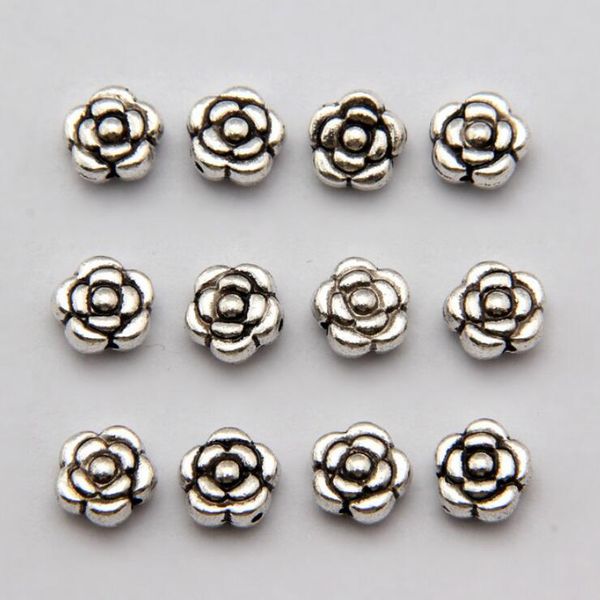 

epacket dhl diy antique camellia-shaped spacer accessories gsdwz069 tibetan silver spacers, Bronze;silver