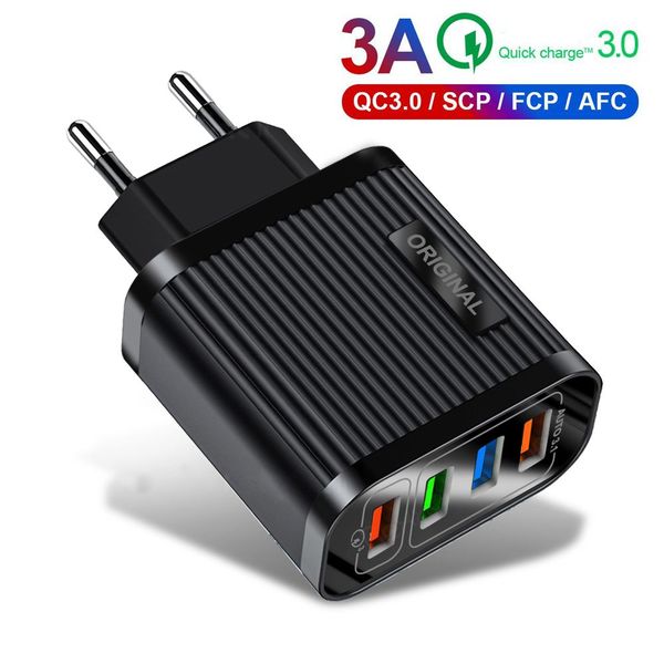 

usb charger quick charge 3.0 4 port fast charging wall adapter for xiaomi samsung huawei iphone x 11 7 mobile phone