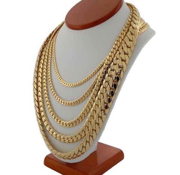 

charming mens miami cuban link chain necklace bracelet, Silver