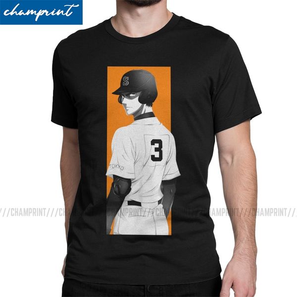 

diamond no ace - ace of diamond t-shirt men baseball sports manga crazy 100% cotton tees crew neck t shirts new arrival clothes