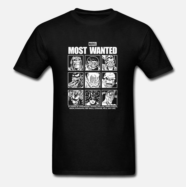 

most wanted villains thanos doc ock green goblin venom red skull carnage loki tee mens graphic t-shirt apparel
