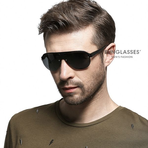 

brand designer sunglasses men aluminum magnesium polarized lens male sun glasses eyewear gafas masculino, White;black