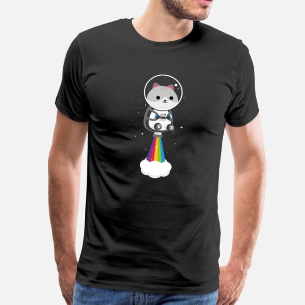 

space cat t shirt men crazy 100% cotton euro size s-3xl clothing crazy building spring normal shirt