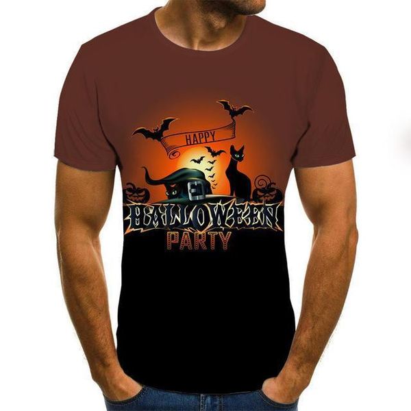 

men summer skull print men t -shirt breathable 3d print shirts humor plus size graphic men clothing