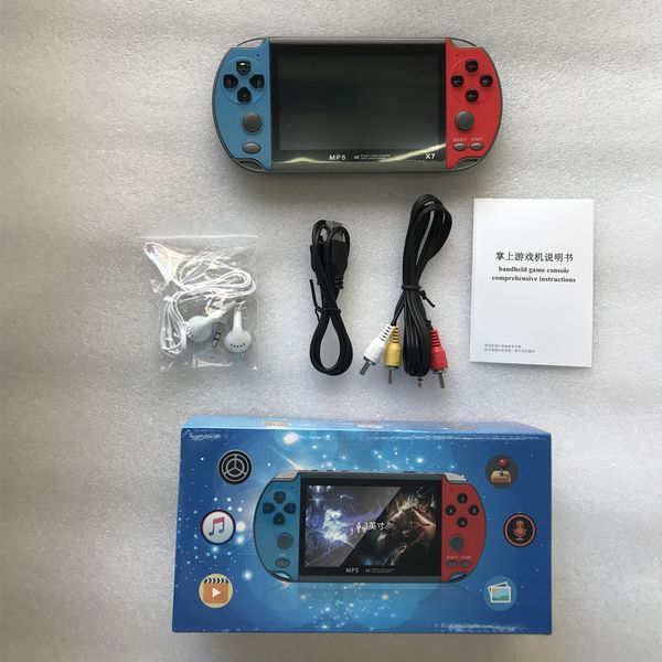 Portable X7 Game Player 8GB Mini console di gioco portatile con display LCD TFT da 4,3 pollici Sistema video di intrattenimento Regalo per bambini per TV Show