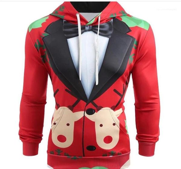 

floral long sleeve hooded oversize holiday mens designer hoodies autumn winter sweatshirts christmas elk winter mens hoodies, Black