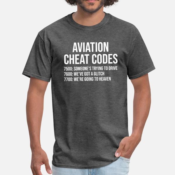 

aviation cheat codes funny pilot t shirt men print 100% cotton s-3xl unique graphic funny spring autumn original shirt