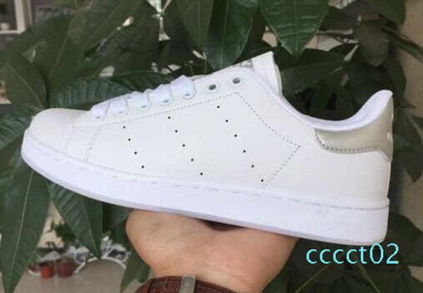 

новые приходят зебра стан обувь мужчин и женщин моды кроссовки casual sport leather lovers smith обувь zapatos mujer большой размер 36-44 ct, Black