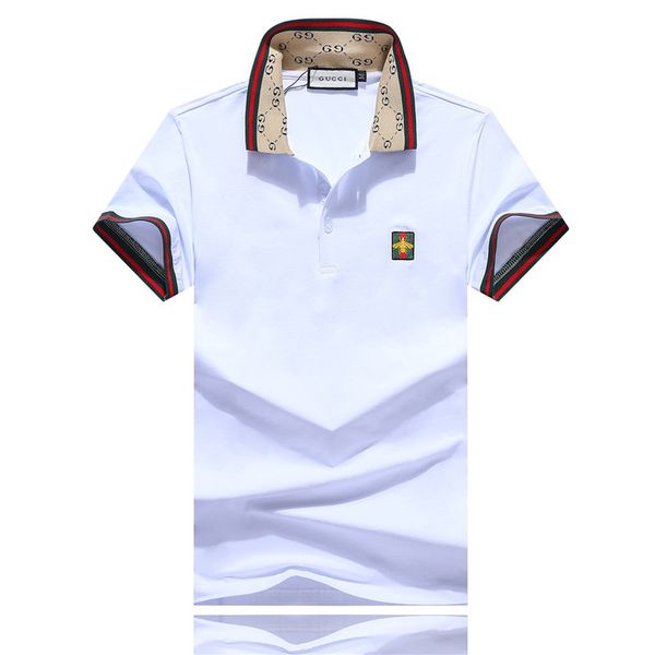 

20ss retro new polo shirt summer men polos short sleeve summer casual cotton mens polo shirts size m-3xl, White;black
