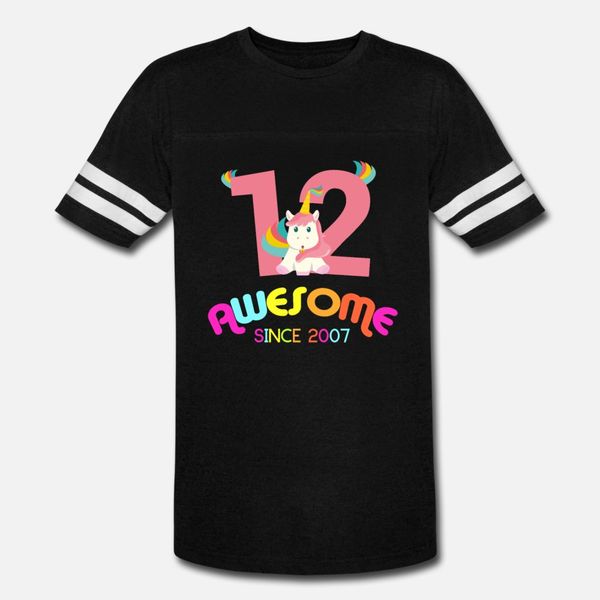 

12th birthday celebration gift awesome since 2007 t shirt men customize 100% cotton s-xxxl letters fit basic spring autumn formal shirt