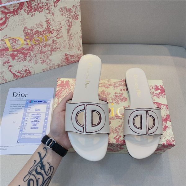 

99classic fashion designer embroidery printed women original box beach gift dÃ®Ãµr slippers, Gray