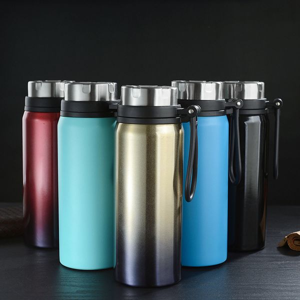 

water bottles custom logo 25oz 32oz double wall vacuum insulated stainless steel leak proof sports bottle wide mouth bpa 5 color